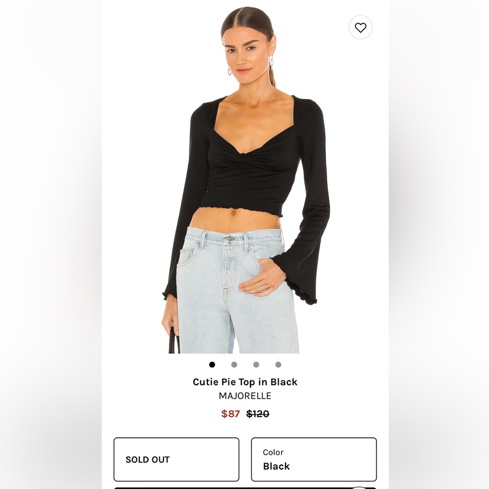 Majorelle - Cutie Pie Top in Black